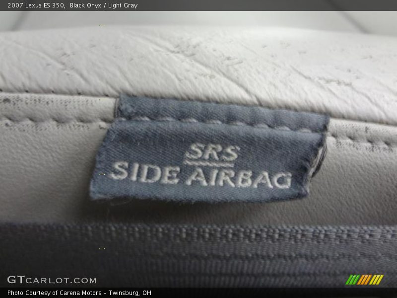 Black Onyx / Light Gray 2007 Lexus ES 350
