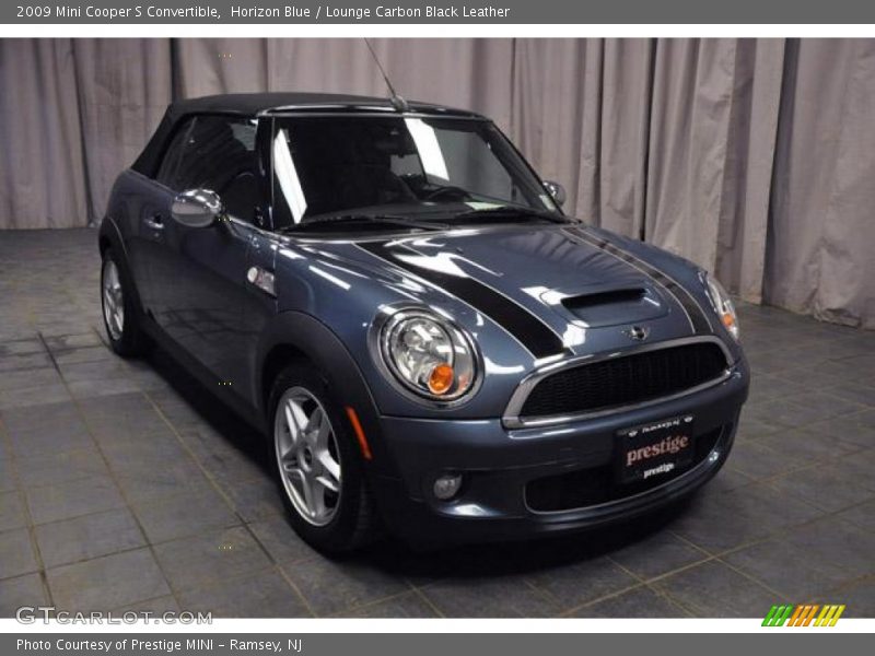 Horizon Blue / Lounge Carbon Black Leather 2009 Mini Cooper S Convertible