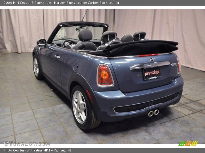 Horizon Blue / Lounge Carbon Black Leather 2009 Mini Cooper S Convertible