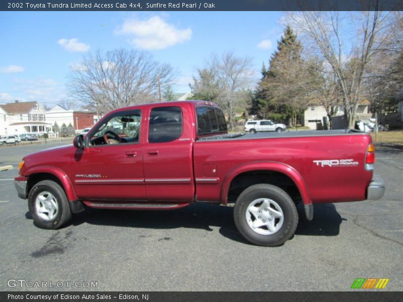 Sunfire Red Pearl / Oak 2002 Toyota Tundra Limited Access Cab 4x4