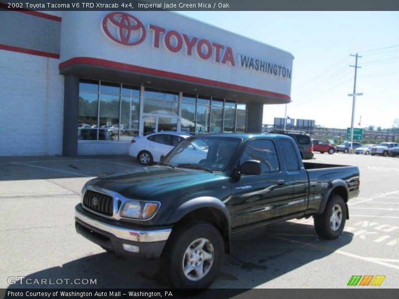 Imperial Jade Green Mica / Oak 2002 Toyota Tacoma V6 TRD Xtracab 4x4