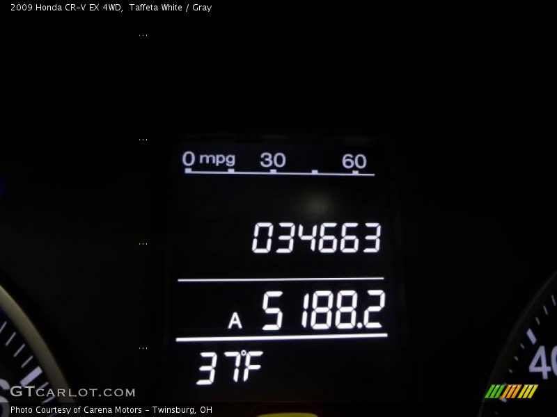 Taffeta White / Gray 2009 Honda CR-V EX 4WD