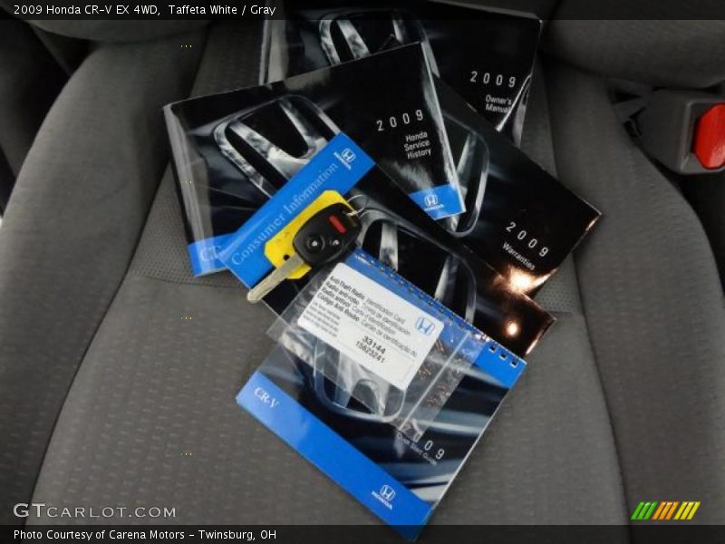 Taffeta White / Gray 2009 Honda CR-V EX 4WD