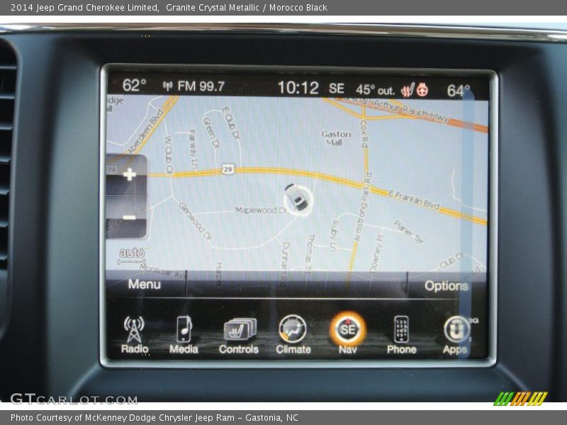 Navigation of 2014 Grand Cherokee Limited