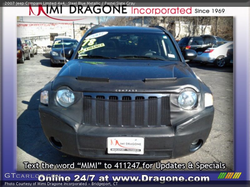 Steel Blue Metallic / Pastel Slate Gray 2007 Jeep Compass Limited 4x4