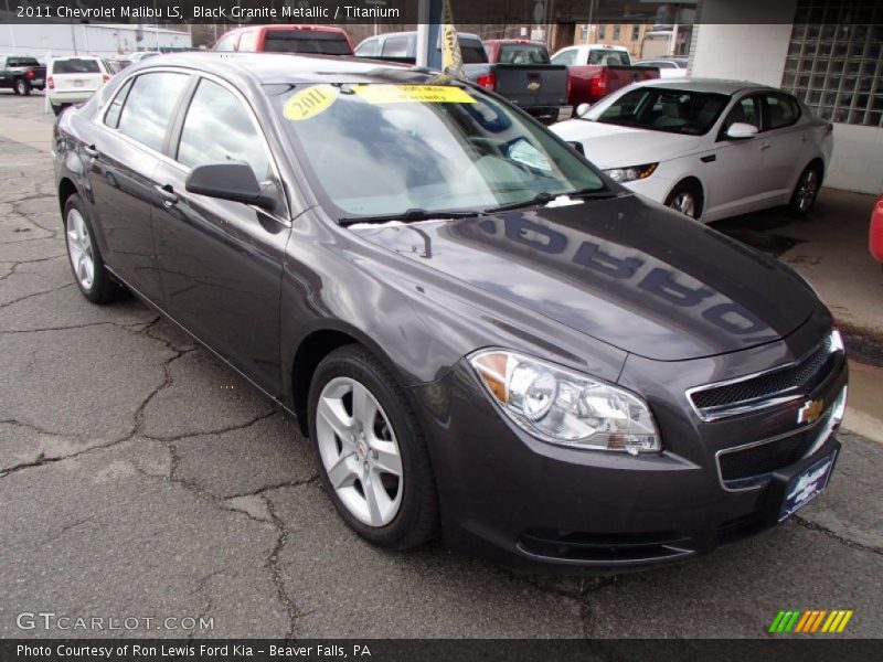 Black Granite Metallic / Titanium 2011 Chevrolet Malibu LS
