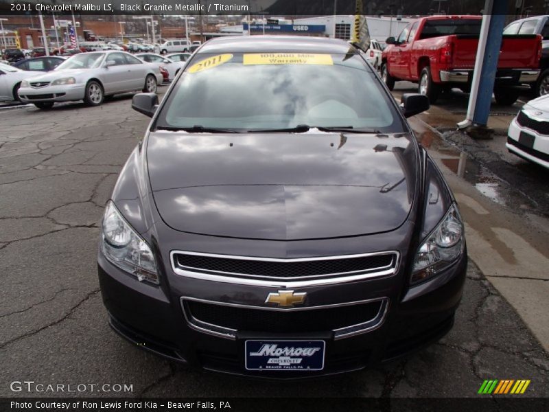 Black Granite Metallic / Titanium 2011 Chevrolet Malibu LS