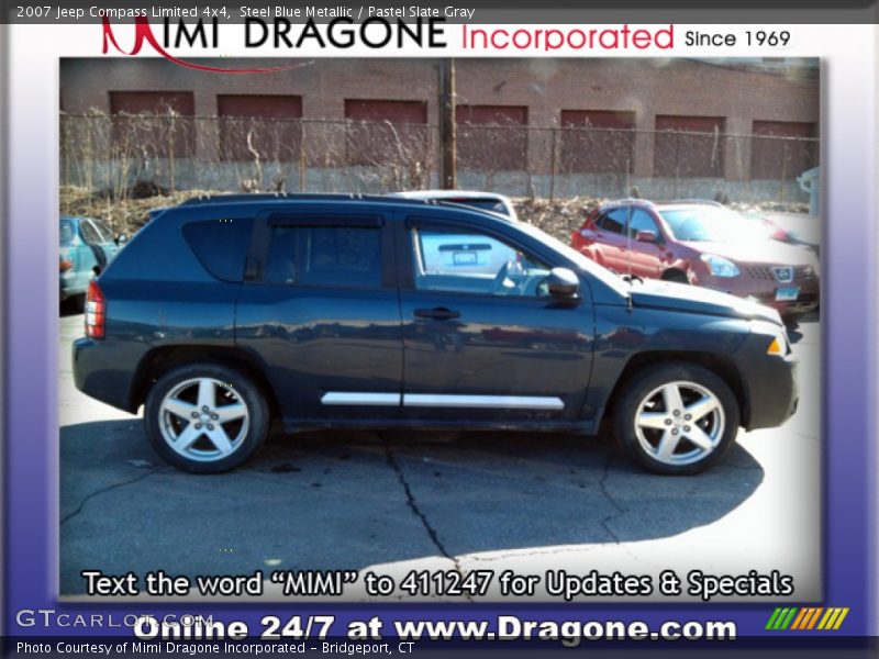Steel Blue Metallic / Pastel Slate Gray 2007 Jeep Compass Limited 4x4
