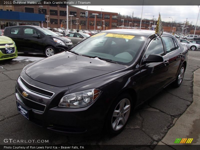 Black Granite Metallic / Titanium 2011 Chevrolet Malibu LS