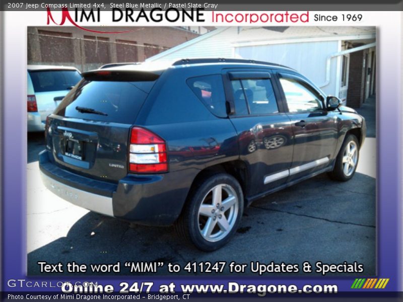 Steel Blue Metallic / Pastel Slate Gray 2007 Jeep Compass Limited 4x4