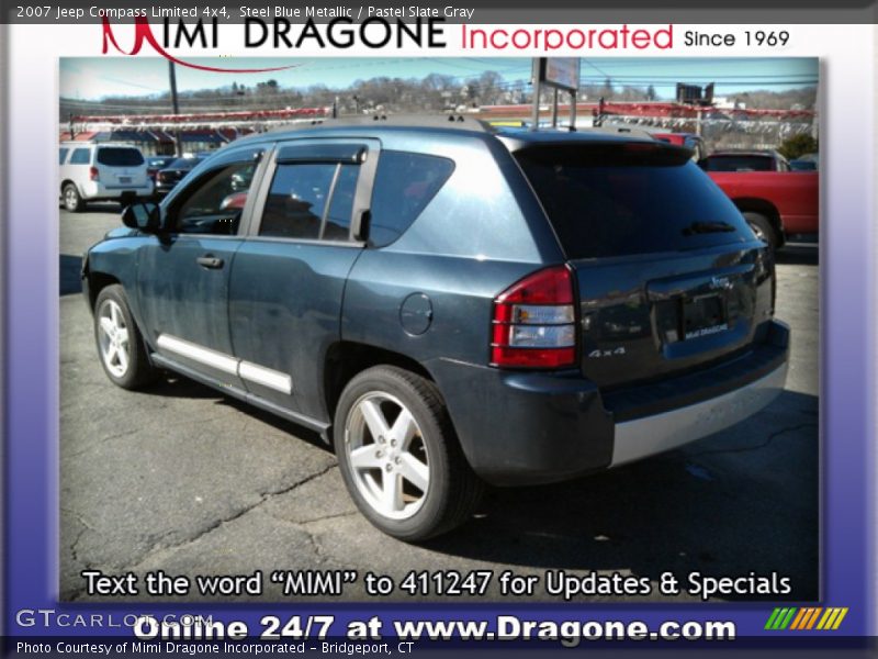Steel Blue Metallic / Pastel Slate Gray 2007 Jeep Compass Limited 4x4