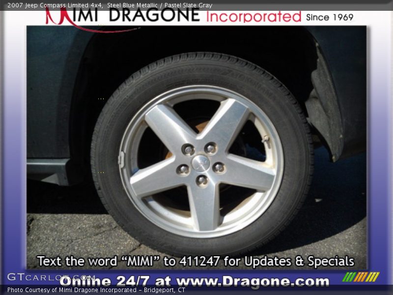 Steel Blue Metallic / Pastel Slate Gray 2007 Jeep Compass Limited 4x4