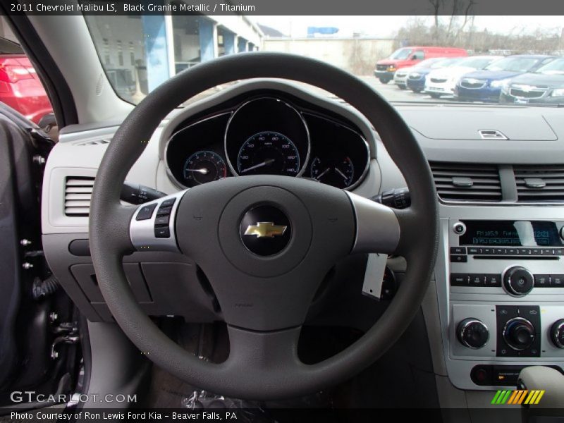 Black Granite Metallic / Titanium 2011 Chevrolet Malibu LS