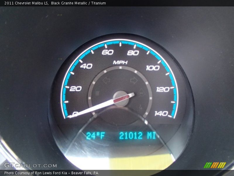 Black Granite Metallic / Titanium 2011 Chevrolet Malibu LS