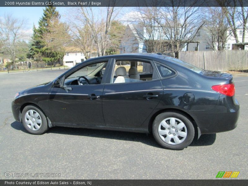 Black Pearl / Beige 2008 Hyundai Elantra GLS Sedan