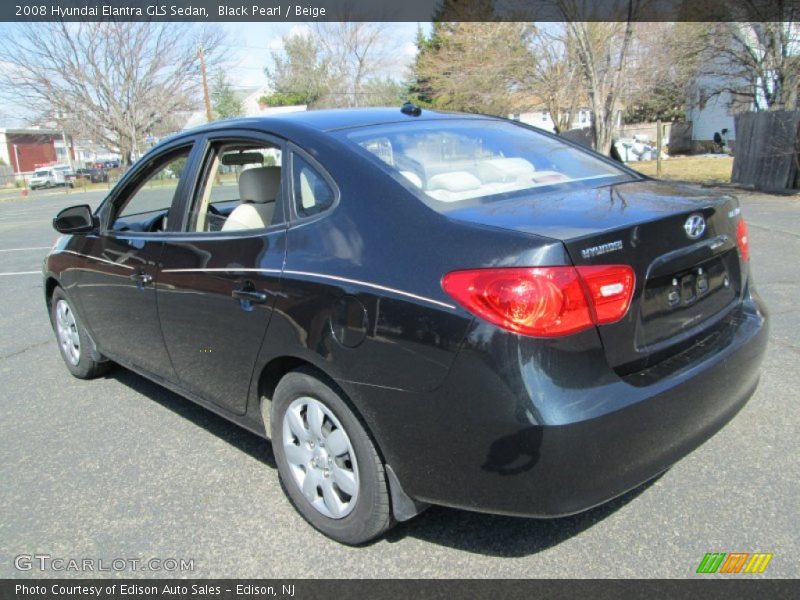 Black Pearl / Beige 2008 Hyundai Elantra GLS Sedan