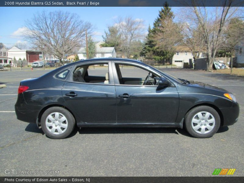 Black Pearl / Beige 2008 Hyundai Elantra GLS Sedan