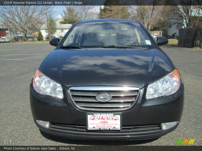 Black Pearl / Beige 2008 Hyundai Elantra GLS Sedan