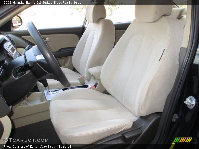 Black Pearl / Beige 2008 Hyundai Elantra GLS Sedan
