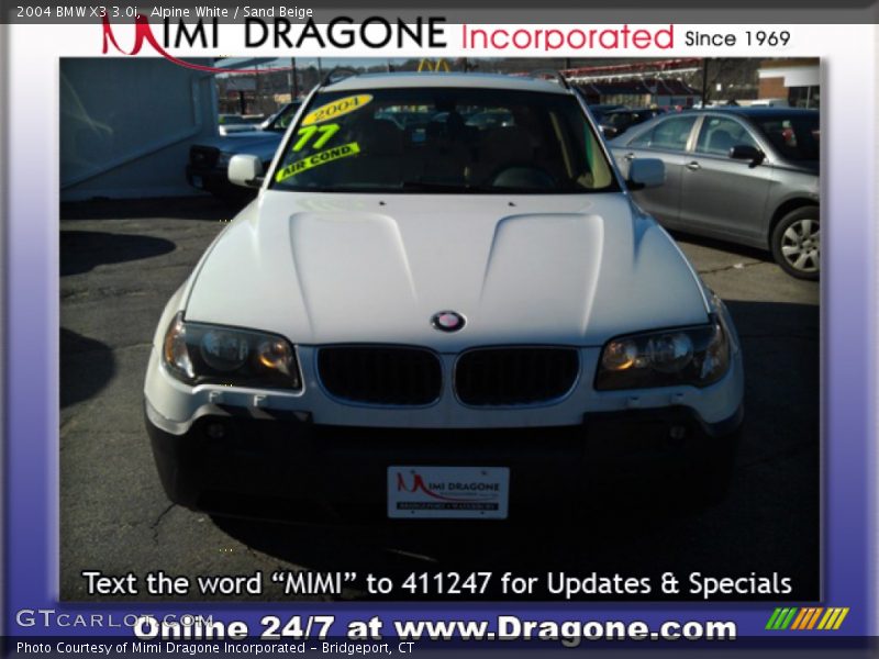 Alpine White / Sand Beige 2004 BMW X3 3.0i