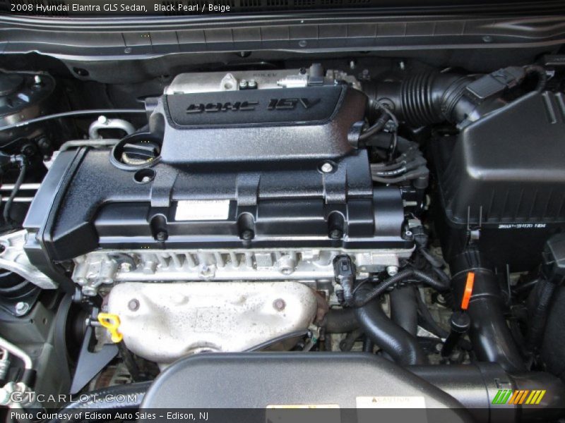 Black Pearl / Beige 2008 Hyundai Elantra GLS Sedan