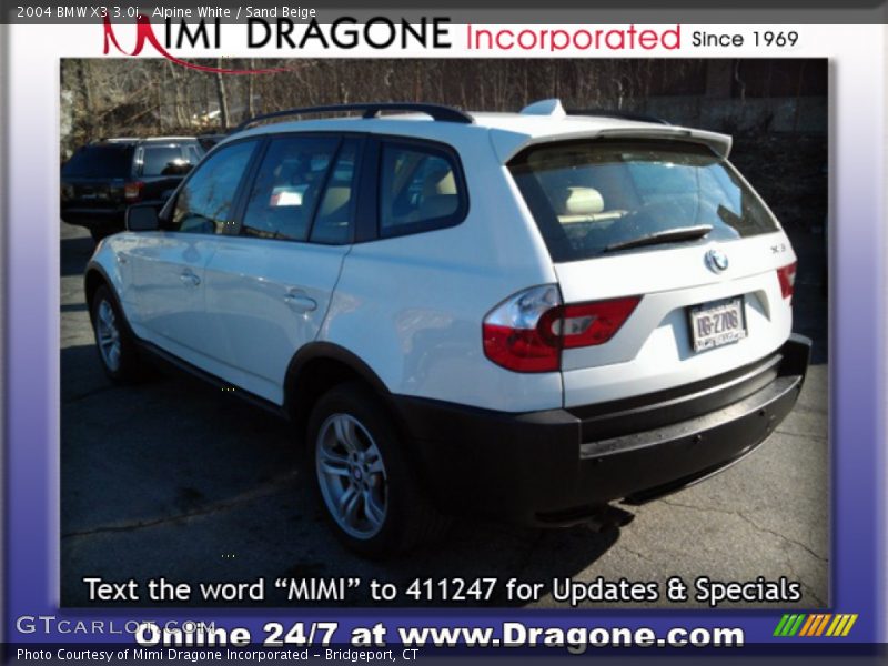 Alpine White / Sand Beige 2004 BMW X3 3.0i