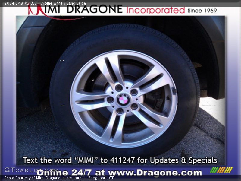 Alpine White / Sand Beige 2004 BMW X3 3.0i