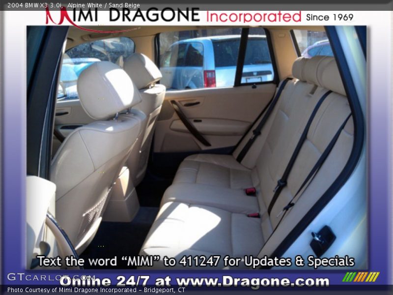 Alpine White / Sand Beige 2004 BMW X3 3.0i