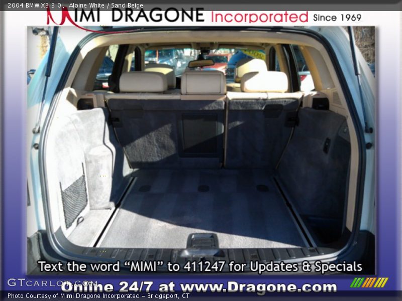Alpine White / Sand Beige 2004 BMW X3 3.0i