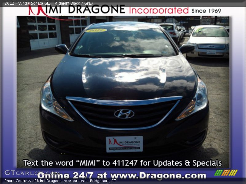 Midnight Black / Gray 2012 Hyundai Sonata GLS