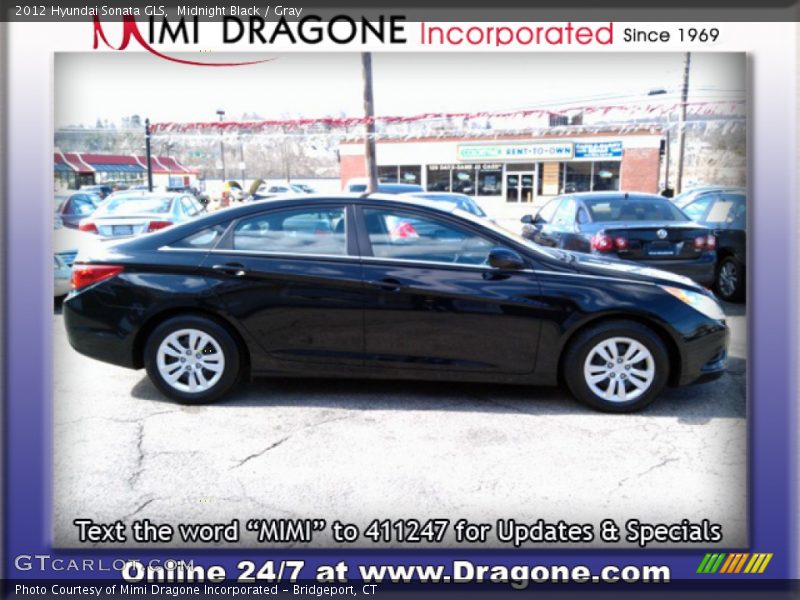 Midnight Black / Gray 2012 Hyundai Sonata GLS