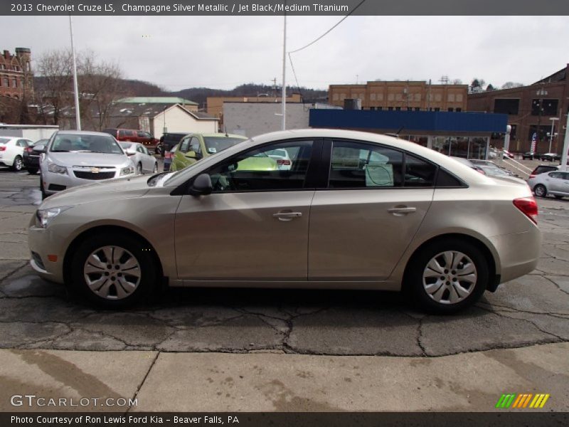 Champagne Silver Metallic / Jet Black/Medium Titanium 2013 Chevrolet Cruze LS