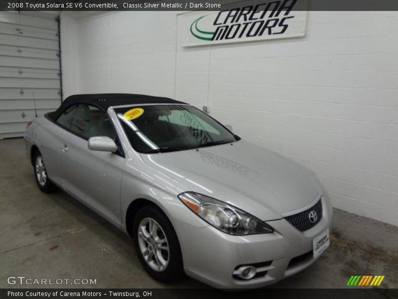 Classic Silver Metallic / Dark Stone 2008 Toyota Solara SE V6 Convertible
