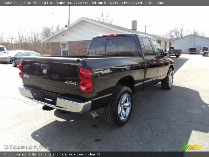 Brilliant Black Crystal Pearl / Medium Slate Gray 2008 Dodge Ram 1500 Big Horn Edition Quad Cab 4x4