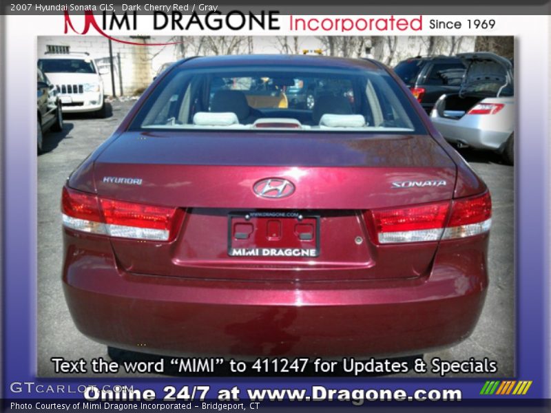 Dark Cherry Red / Gray 2007 Hyundai Sonata GLS