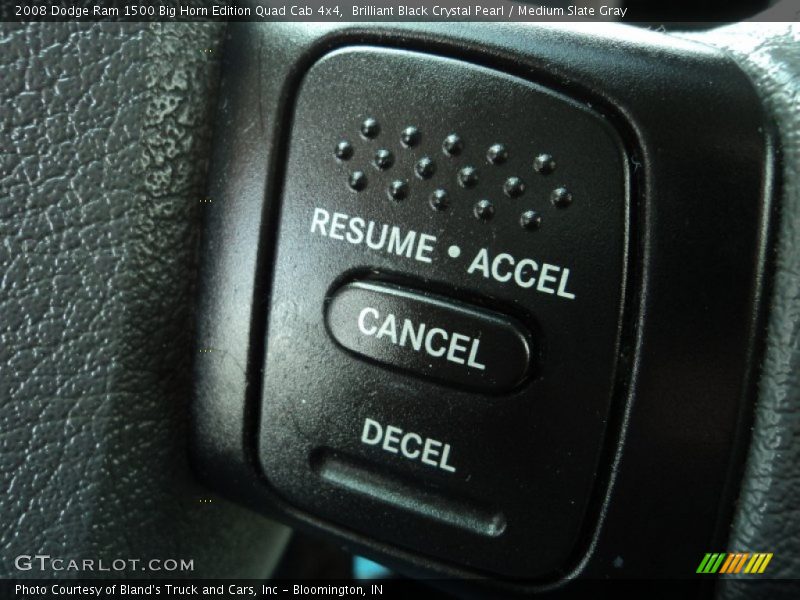 Brilliant Black Crystal Pearl / Medium Slate Gray 2008 Dodge Ram 1500 Big Horn Edition Quad Cab 4x4