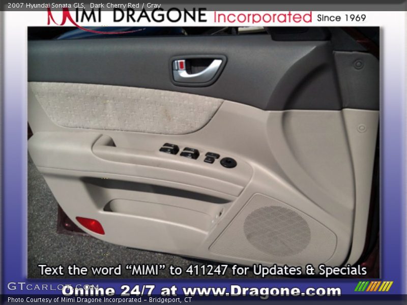 Dark Cherry Red / Gray 2007 Hyundai Sonata GLS