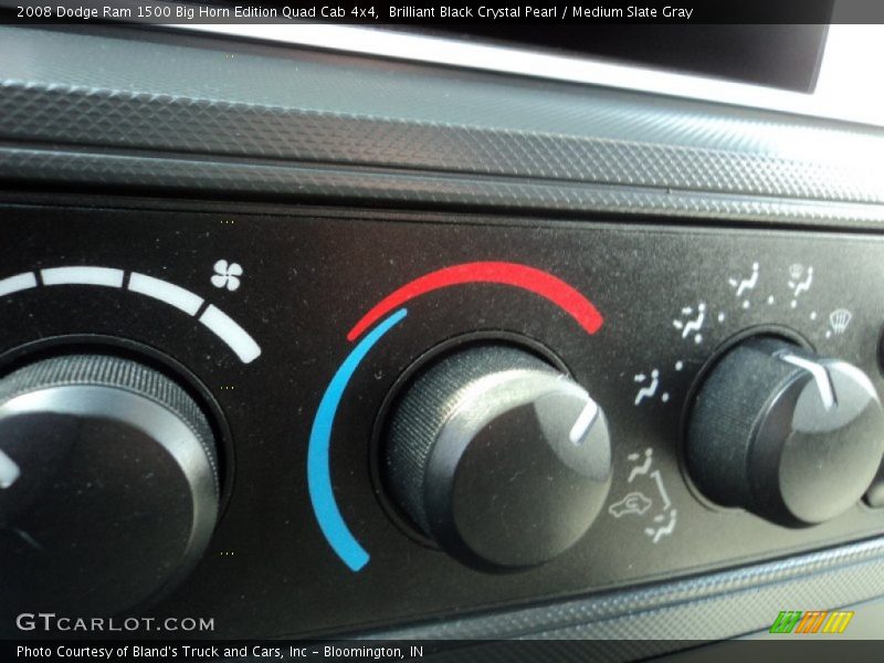 Brilliant Black Crystal Pearl / Medium Slate Gray 2008 Dodge Ram 1500 Big Horn Edition Quad Cab 4x4