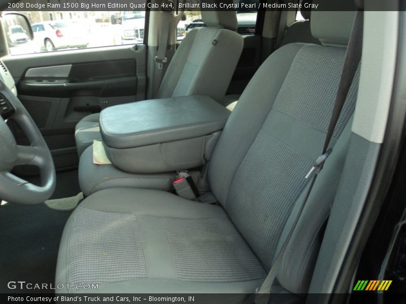 Brilliant Black Crystal Pearl / Medium Slate Gray 2008 Dodge Ram 1500 Big Horn Edition Quad Cab 4x4