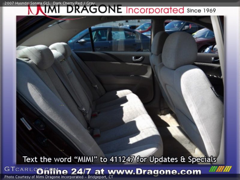 Dark Cherry Red / Gray 2007 Hyundai Sonata GLS
