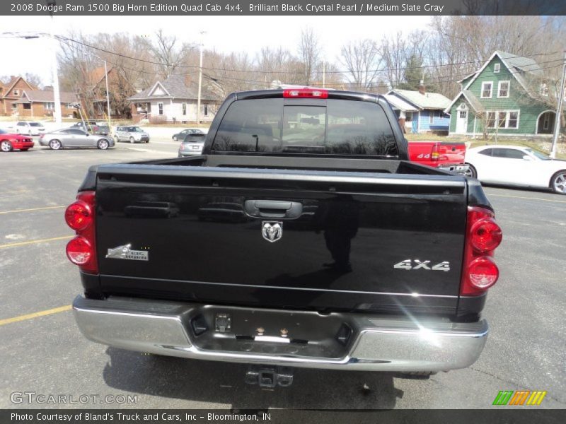 Brilliant Black Crystal Pearl / Medium Slate Gray 2008 Dodge Ram 1500 Big Horn Edition Quad Cab 4x4