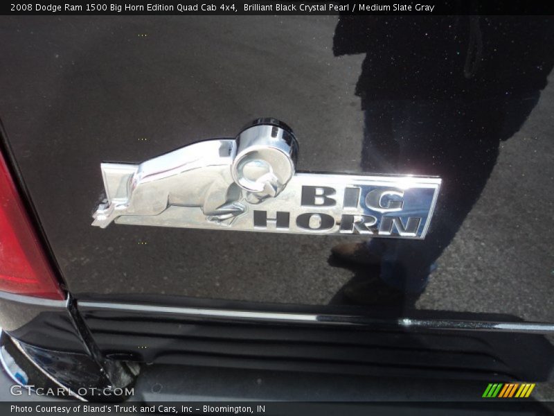 Brilliant Black Crystal Pearl / Medium Slate Gray 2008 Dodge Ram 1500 Big Horn Edition Quad Cab 4x4