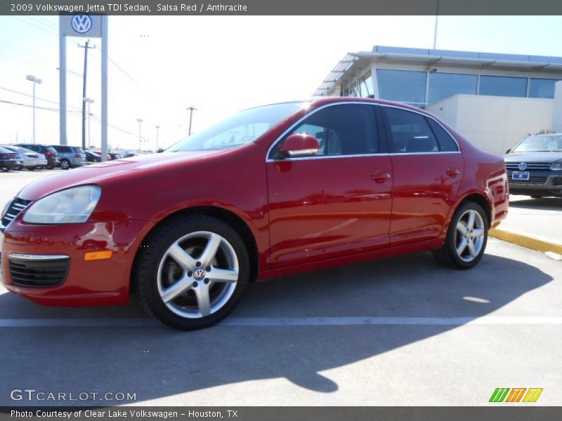 Salsa Red / Anthracite 2009 Volkswagen Jetta TDI Sedan