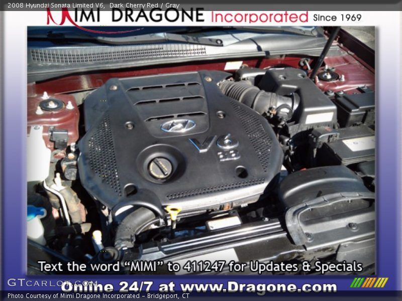 Dark Cherry Red / Gray 2008 Hyundai Sonata Limited V6