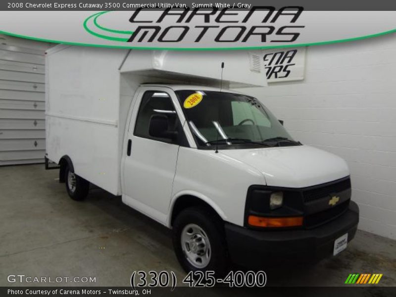 Summit White / Gray 2008 Chevrolet Express Cutaway 3500 Commercial Utility Van