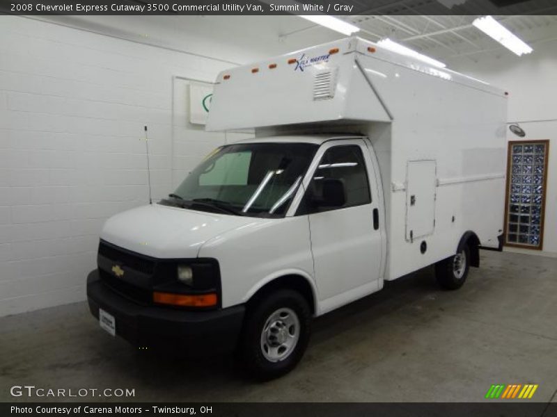 Summit White / Gray 2008 Chevrolet Express Cutaway 3500 Commercial Utility Van