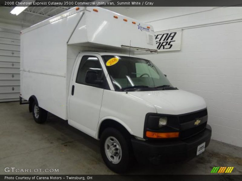 Summit White / Gray 2008 Chevrolet Express Cutaway 3500 Commercial Utility Van