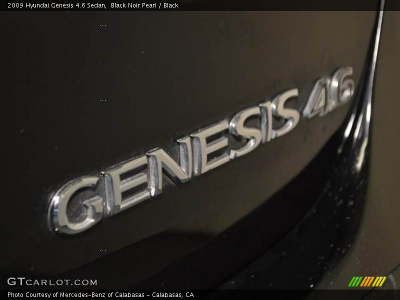 Black Noir Pearl / Black 2009 Hyundai Genesis 4.6 Sedan
