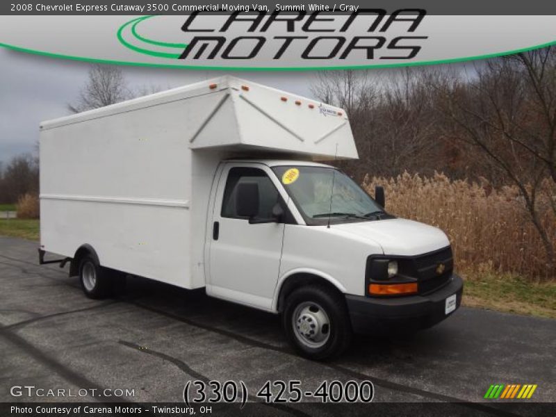 Summit White / Gray 2008 Chevrolet Express Cutaway 3500 Commercial Moving Van