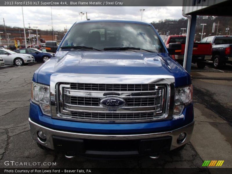 Blue Flame Metallic / Steel Gray 2013 Ford F150 XLT SuperCrew 4x4